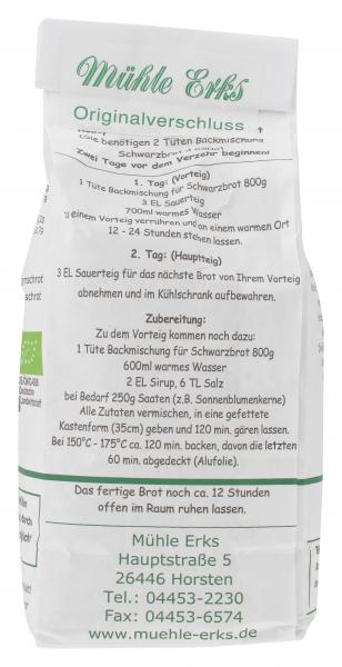 Mühle Erks Bioland Schwarzbrot