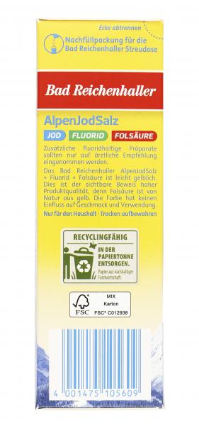Bad Reichenhaller Alpen Jodsalz mit Fluorid + Folsäure
