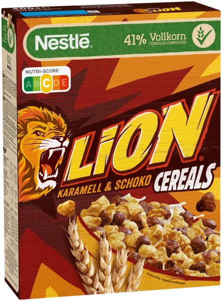 Nestlé Lion Frühstücks-Cerealien mit 41% Vollkorn-Anteil