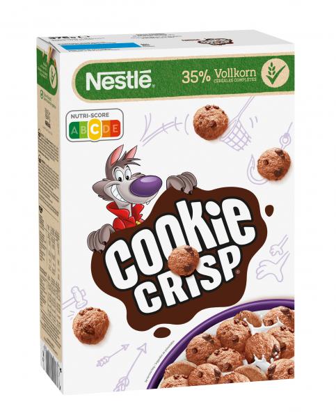 Nestlé Cookie Crisp, Cerealien mit Vollkorn in Keksform als Kinderfrühstück