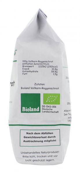 Mühle Erks Bioland Vollkorn Roggenschrot grob