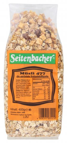 Seitenbacher Müsli 477 die geröstete Ballaststoffquelle