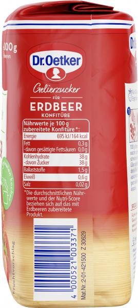 Dr. Oetker Gelierzucker für Erdbeer Konfitüre