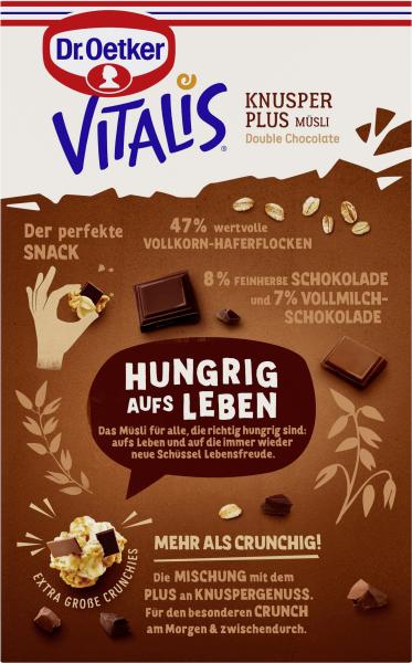Dr. Oetker Vitalis Knusper Müsli Plus Double Chocolate