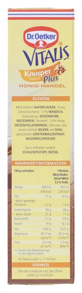 Dr Oetker Vitalis Knuspermusli Plus Honig Mandel Online Kaufen Bei Mytime De