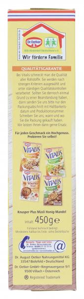 Dr Oetker Vitalis Knuspermusli Plus Honig Mandel Online Kaufen Bei Mytime De