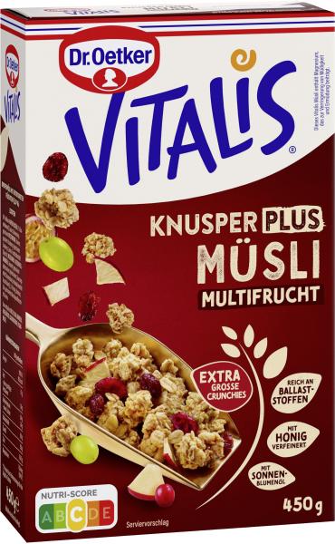 Dr. Oetker Vitalis Knusper Plus Müsli Multifrucht
