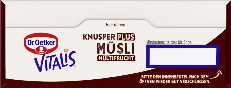 Dr. Oetker Vitalis Knusper Plus Müsli Multifrucht