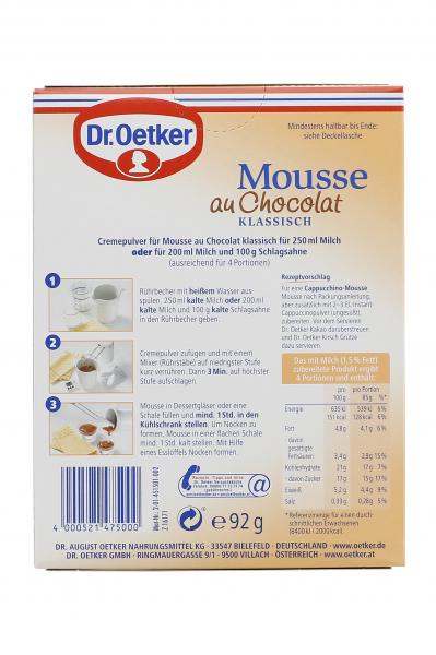 Dr. Oetker Mousse au Chocolat klassisch