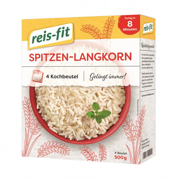 Reis-fit 8 Minuten Spitzen-Langkorn-Reis Kochbeutel