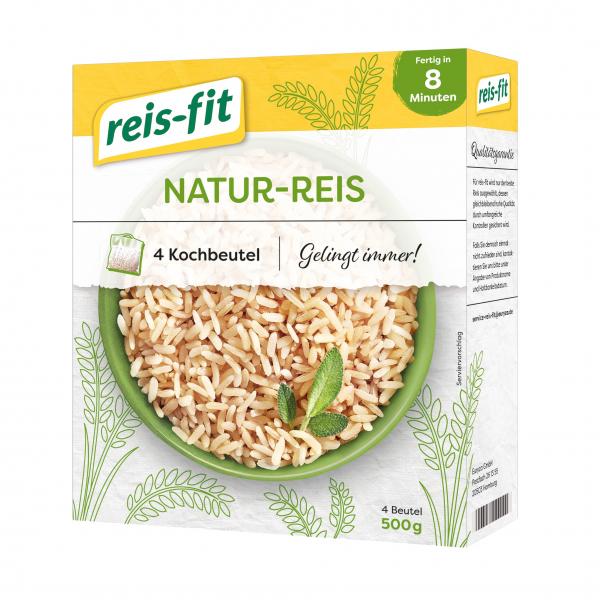 Reis-fit 8 Minuten Natur-Reis Kochbeutel