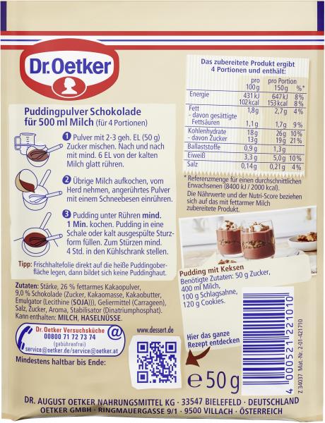 Dr. Oetker Gala Feiner Schokoladen-Pudding