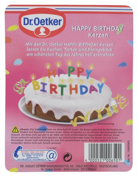 Dr Oetker Happy Birthday Kerzen Online Kaufen Bei Combide