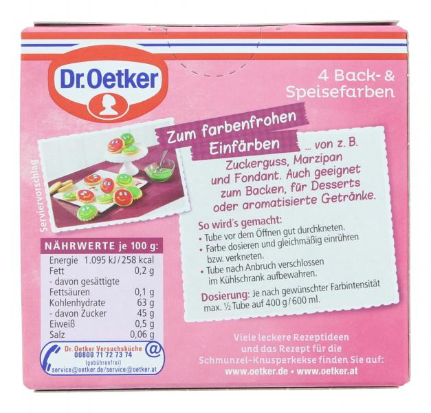 Dr. Oetker 4 Back- & Speisefarben