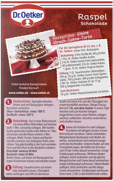 Dr. Oetker Raspel Schokolade Zartbitter