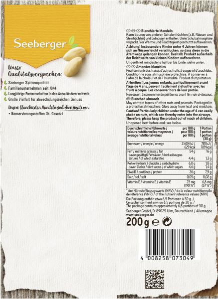 Seeberger Mandeln blanchiert
