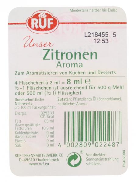 Ruf Backaroma Zitrone