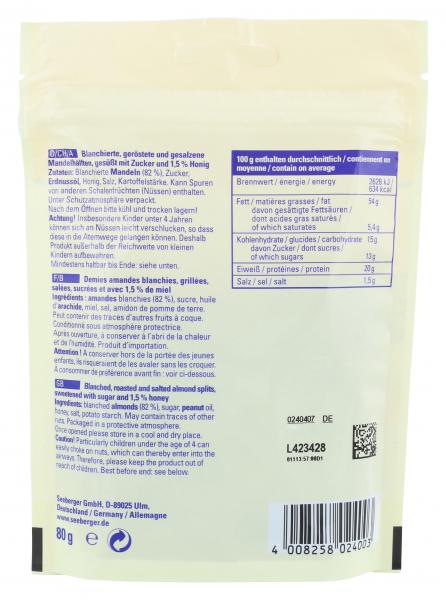 Seeberger Blanchierte Mandeln Honig & Salz