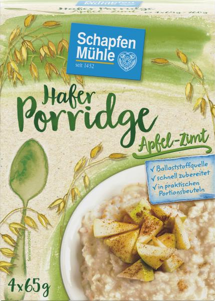 Schapfenmühle Porridge Hafermahlzeit Apfel-Zimt
