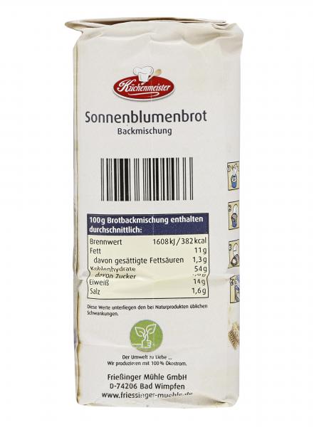 Küchenmeister Backmischung Sonnenblumenbrot