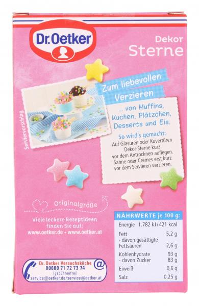 Dr. Oetker Dekor Sterne
