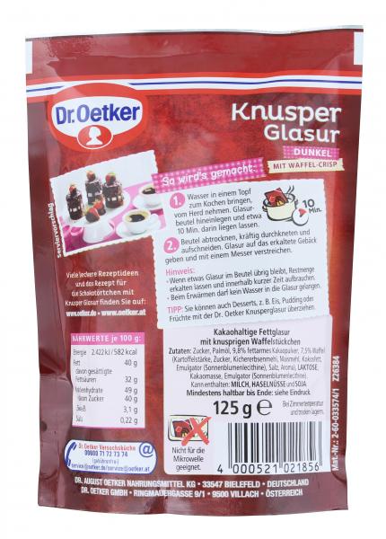 Dr. Oetker Knusper Glasur Dunkel