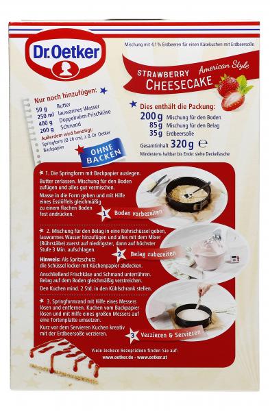 Dr. Oetker Cheesecake American Style Strawberry