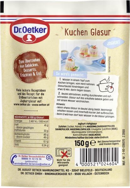 Dr. Oetker Kuchen Glasur Joghurt