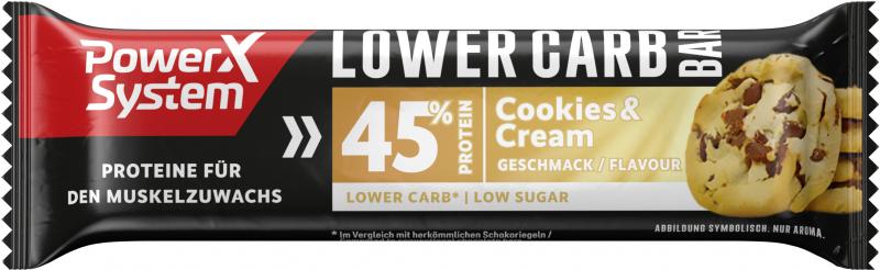 Power System 45% Protein Lower Carb Bar Cookies & Cream Geschmack