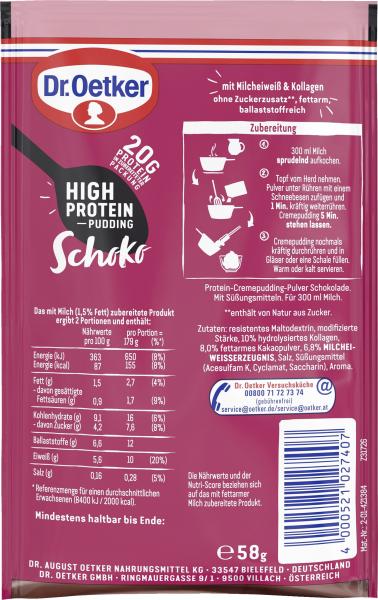 Dr. Oetker High Protein Pudding Schoko