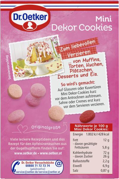 Dr. Oetker Mini Dekor Cookies Konfetti Rosa-Roter Mix