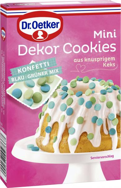 Dr. Oetker Mini Dekor Cookies Konfetti Blau-Grüner Mix