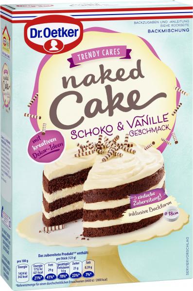 Dr. Oetker Naked Cake Schoko & Vanille-Geschmack