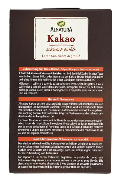 Alnatura Kakao schwach entölt