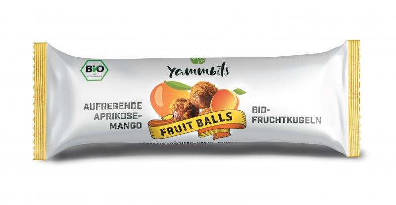 Yammbits Bio Fruit Balls Aufregende Aprikose-Mango