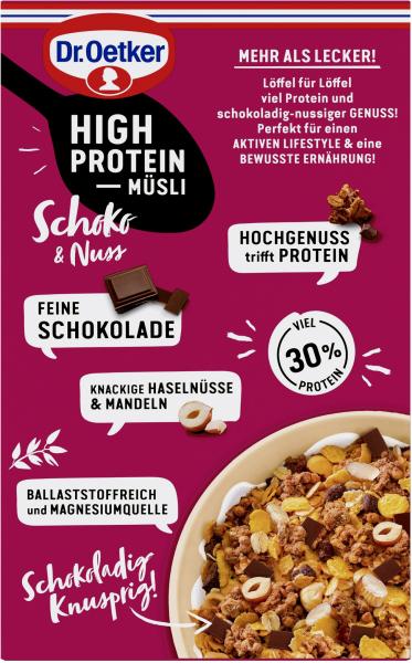 Dr. Oetker High Protein Müsli Schoko & Nuss