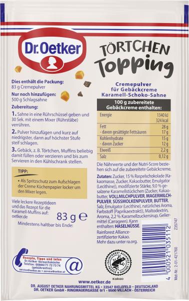 Dr. Oetker Törtchen Topping Caramel & Choc