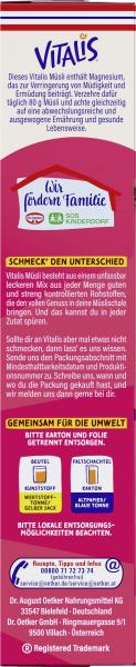 Dr. Oetker Vitalis Unser Müsli des Jahres Knusper Brownie Style