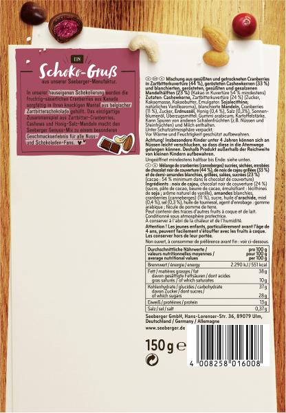 Seeberger Genuss-Mix Choco-Cranberry-Mix