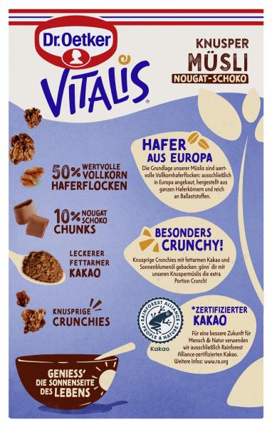 Dr. Oetker Vitalis Knusper Müsli Nougat-Schoko