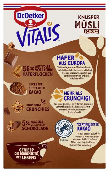 Dr. Oetker Vitalis Knusper Müsli Schoko