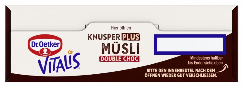 Dr. Oetker Vitalis Knusper Plus Müsli Double Choco