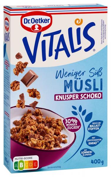 Dr. Oetker Vitalis Weniger Süß Müsli Knusper Schoko