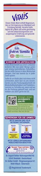 Dr. Oetker Vitalis Weniger Süß Müsli Knusper Schoko