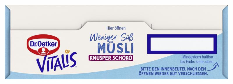 Dr. Oetker Vitalis Weniger Süß Müsli Knusper Schoko
