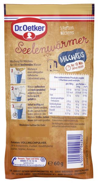 Dr. Oetker Seelenwärmer Tassen-Milchreis