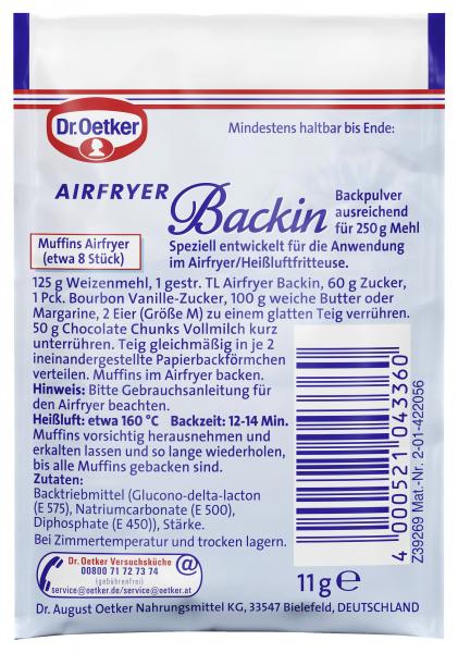 Dr. Oetker Airfryer Backin Backpulver 3er