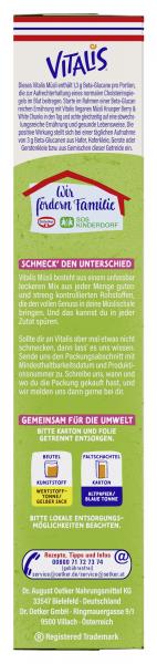 Dr. Oetker Vitalis Veganes Müsli Knusper Berry & White Chunks