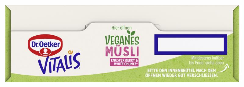 Dr. Oetker Vitalis Veganes Müsli Knusper Berry & White Chunks