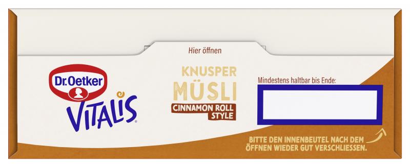 Dr. Oetker Vitalis Knusper Müsli Cinnamon Roll Style
